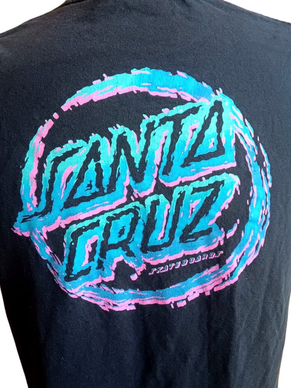 Vintage T-shirt Santa Cruz Skateboards Medium Graphic Y2K Repaired Stitch Skater